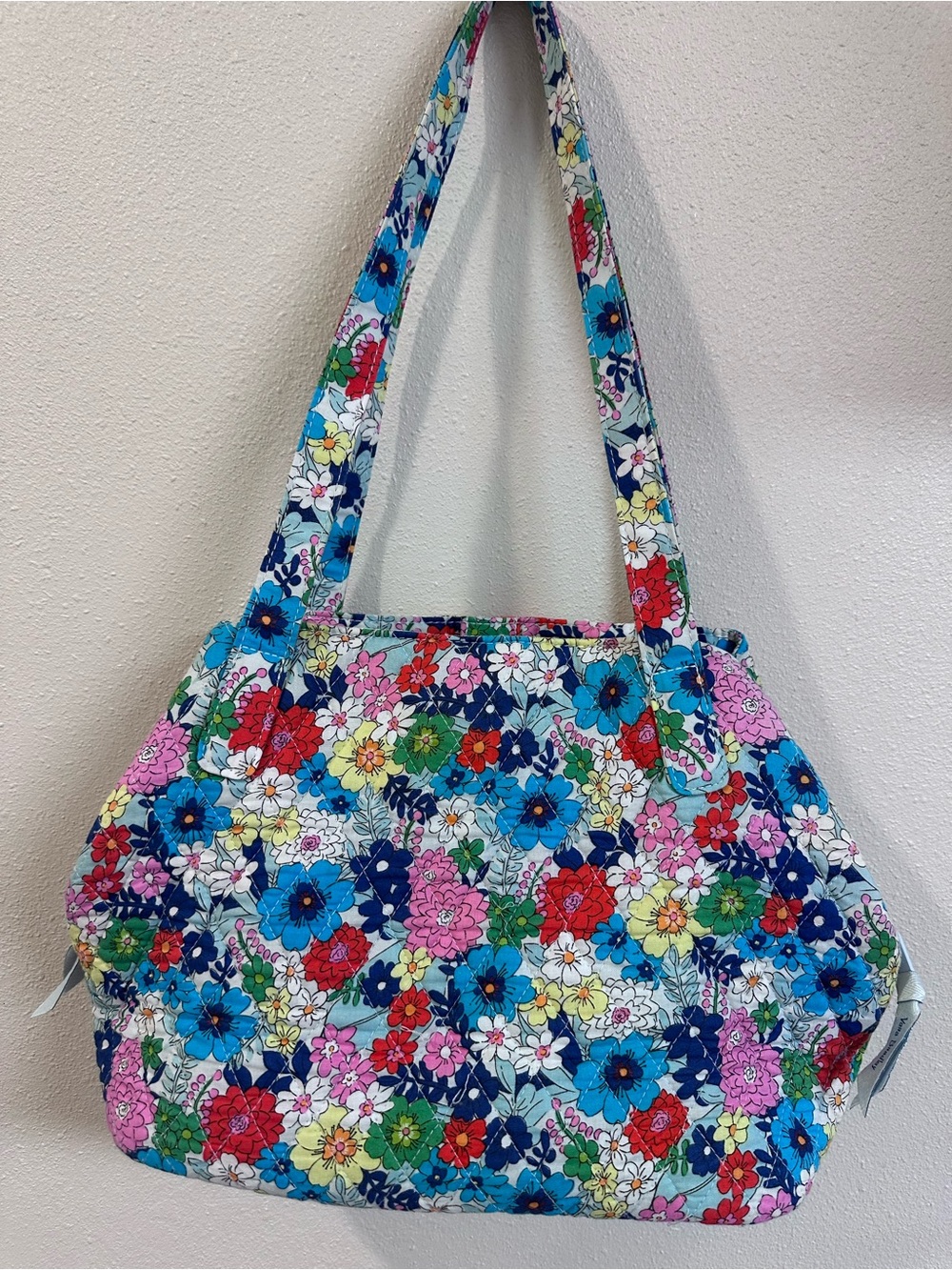 Vera Bradley Floral Quilted Shoulder Bag - Blue, Pink, Red, Green, Yellow
